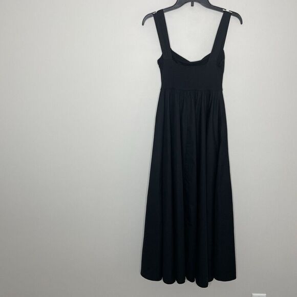 J.CREW Tank Midi Dress Women XXS Poplin Skirt NEW Black A-Line Pockets CA647 - Picture 9 of 16